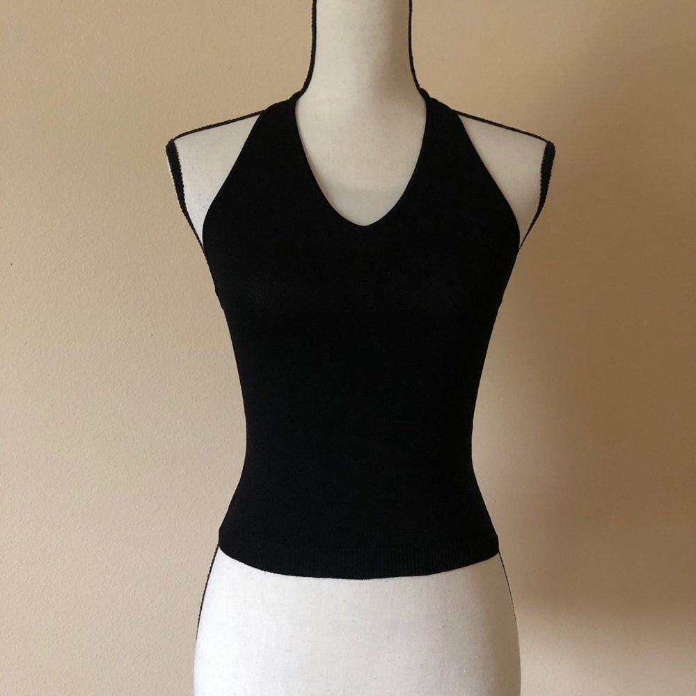 Victoria Secret Moda INTL black halter size S